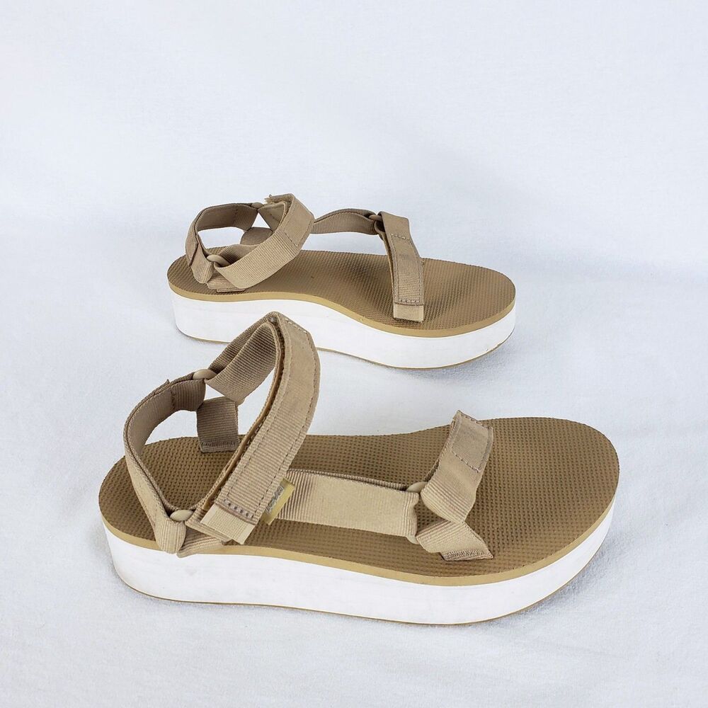 Teva Flatform Universal Sandals Womens 10 Tan Festival Sporty Gorpcore - Picture 3 of 8